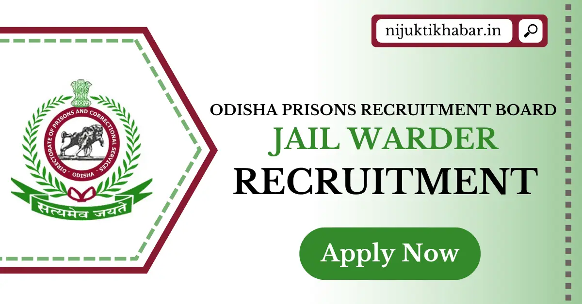 Odisha Prison Jail Warder Recruitment