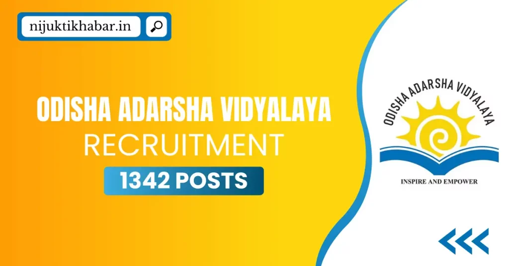 Odisha Adarsha Vidyalaya Recruitment 2024
