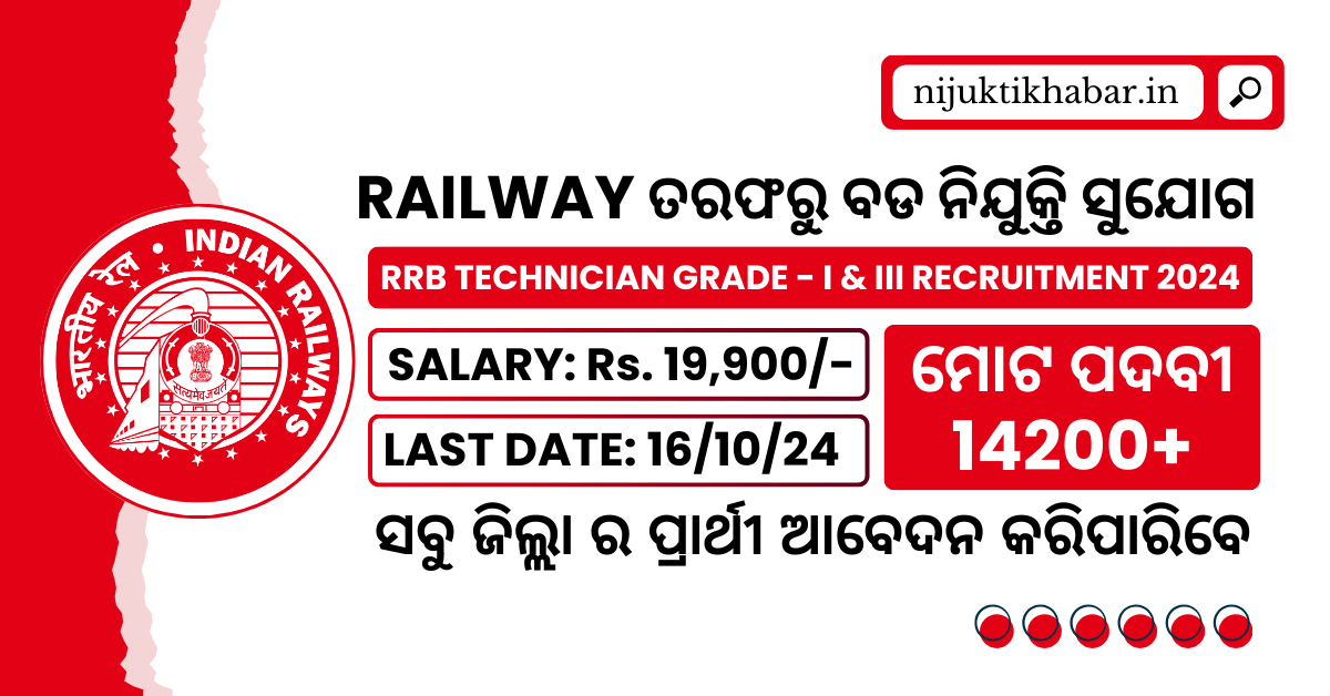 Rrb Technician Recruitment Notification Out For Technician Posts Under Railway