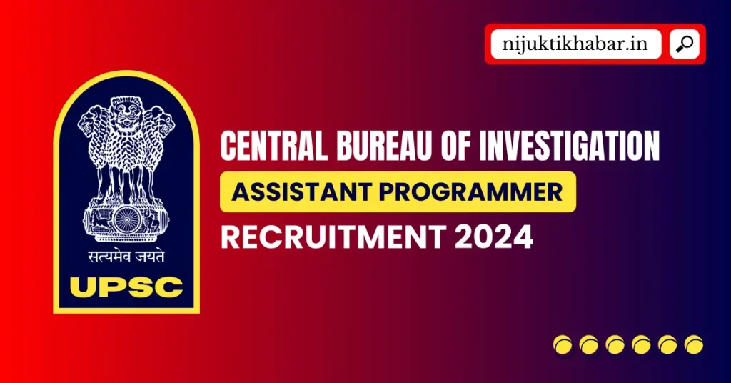 CBI Assistant Programmer Recruitment